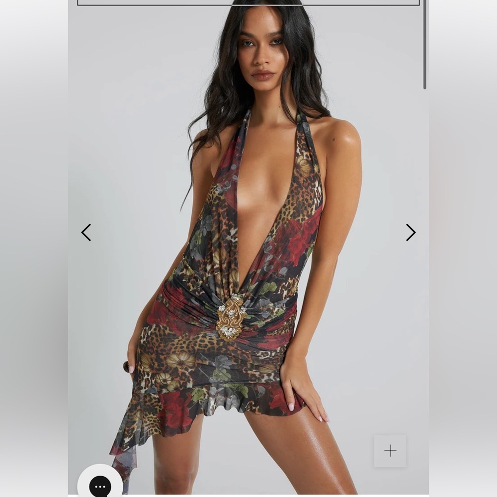 Jaded London Multicolor Halter Dress